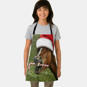 Funny Christmas horse with Santa Smiling Schürze (Insitu)