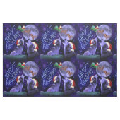 Funny Christmas Howlidays Wolf Pub Spaß Stoff (Fat Quarter (45,7 x 55,9 cm))