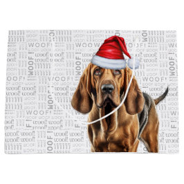 Funny Christmas Hund Bloodhound Lover Holiday Große Geschenktüte