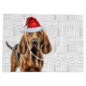Funny Christmas Hund Bloodhound Lover Holiday Große Geschenktüte (Rückseite)