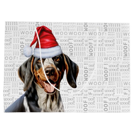 Funny Christmas Hund Bluetick Coonhound Holiday Große Geschenktüte (Rückseite)