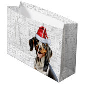 Funny Christmas Hund Bluetick Coonhound Holiday Große Geschenktüte (Vorderseite Schrägansicht)