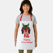 Funny Christmas Hund Festive Holiday Dackel Niedli Schürze (Insitu)