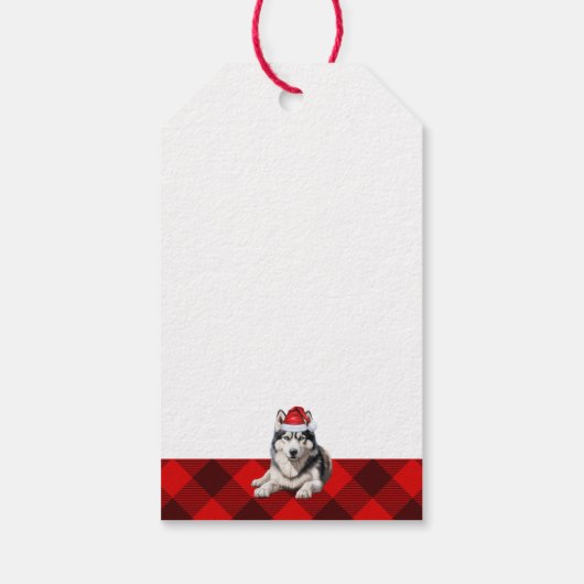 Funny Christmas Husky für Hunde Liebhaber Buffalo Geschenkanhänger (Rückseite)