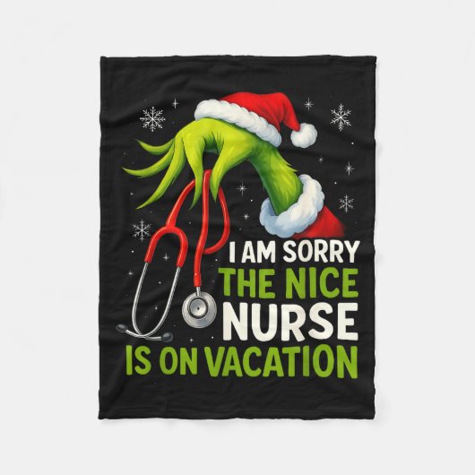 Funny Christmas I Am Sorry The Niche Nurse Medical Fleecedecke (Vorderseite)