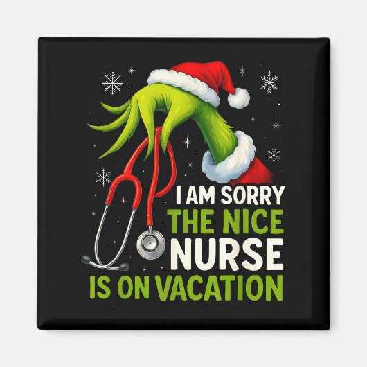 Funny Christmas I Am Sorry The Niche Nurse Medical Magnet (Vorne)