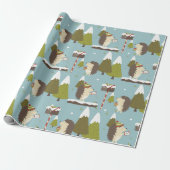 Funny Christmas Igel Wrapping Paper Geschenkpapier (Ungerollt)