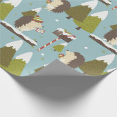 Funny Christmas Igel Wrapping Paper Geschenkpapier (Ecke)
