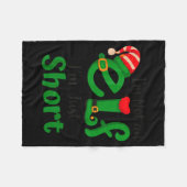 Funny Christmas I'm Not An Elf I'm Just Short Xmas Fleecedecke (Vorderseite (Horizontal))