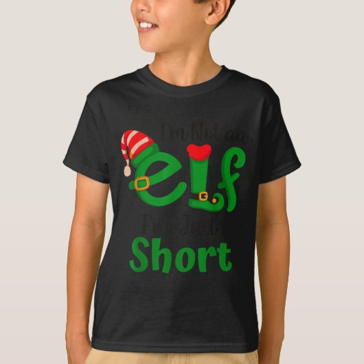 Funny Christmas I'm Not An Elf I'm Just Short Xmas T-Shirt (Vorderseite)