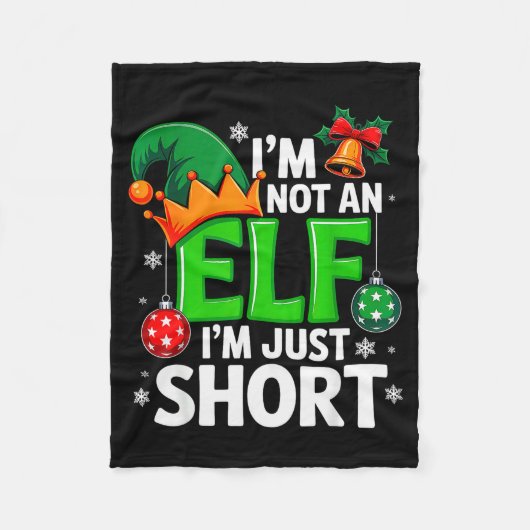 Funny Christmas Im Not An Elf Just Short Xmas Men Fleecedecke (Vorderseite)