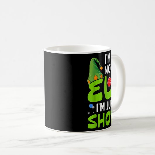 Funny Christmas Im Not An Elf Just Short Xmas Men  Kaffeetasse (VorderseiteRechts)