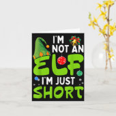 Funny Christmas Im Not An Elf Just Short Xmas Men Karte (Gelbe Blume)