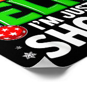 Funny Christmas Im Not An Elf Just Short Xmas Men Poster (Ecke)