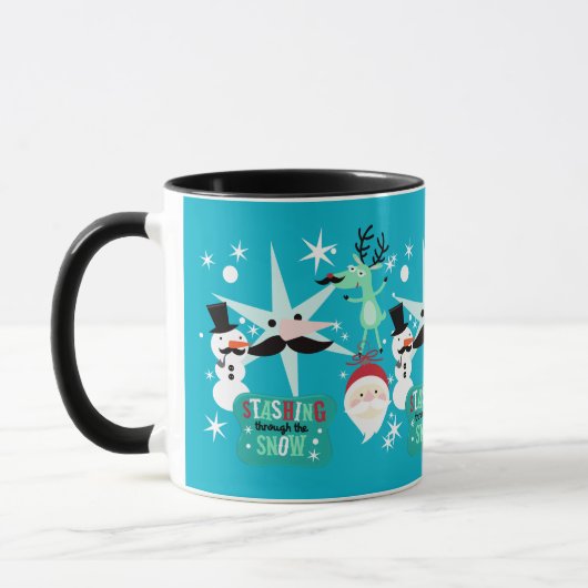 Funny Christmas Images Mustache Tasse (Links)