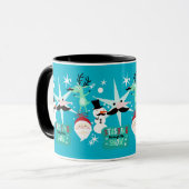Funny Christmas Images Mustache Tasse (Vorderseite Links)