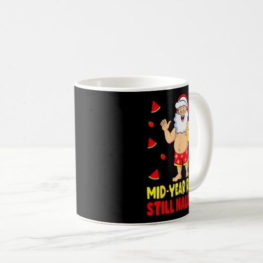 Funny Christmas In July Santa Summer Vacation Men Kaffeetasse (VorderseiteRechts)