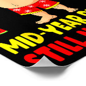 Funny Christmas In July Santa Summer Vacation Men Poster (Ecke)