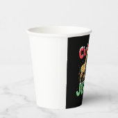 Funny Christmas in July Shirt Santa Giraffe Palm T Pappbecher (Rechts)