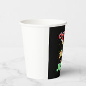 Funny Christmas in July Shirt Santa Giraffe Palm T Pappbecher (Rechts)