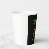 Funny Christmas in July Shirt Santa Giraffe Palm T Pappbecher (Rechts)