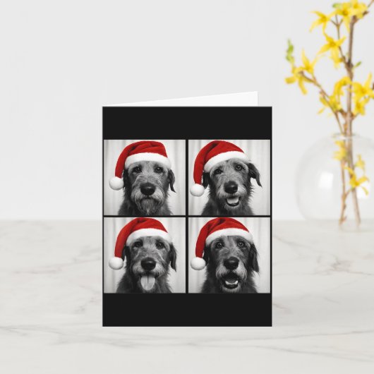 Funny Christmas Irish Wolfhound Santa Dog Lover Ph Karte (Gelbe Blume)