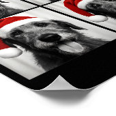 Funny Christmas Irish Wolfhound Santa Dog Lover Ph Poster (Ecke)