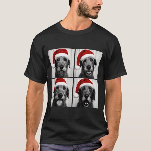 Funny Christmas Irish Wolfhound Santa Dog Lover Ph T-Shirt (Vorderseite)