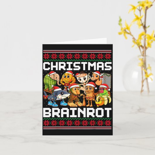 Funny Christmas Italian Brain Rot For Men Women Bo Karte (Gelbe Blume)