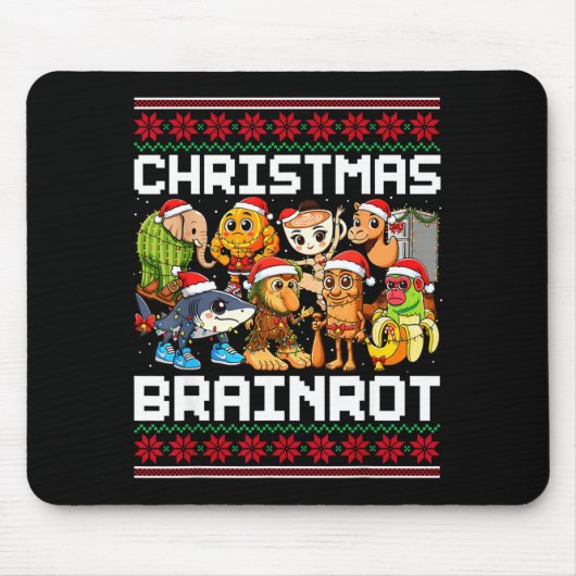 Funny Christmas Italian Brain Rot For Men Women Bo Mousepad (Vorne)