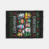 Funny Christmas Italian Brain Rot Italian Brainrot Fleecedecke (Vorderseite (Horizontal))