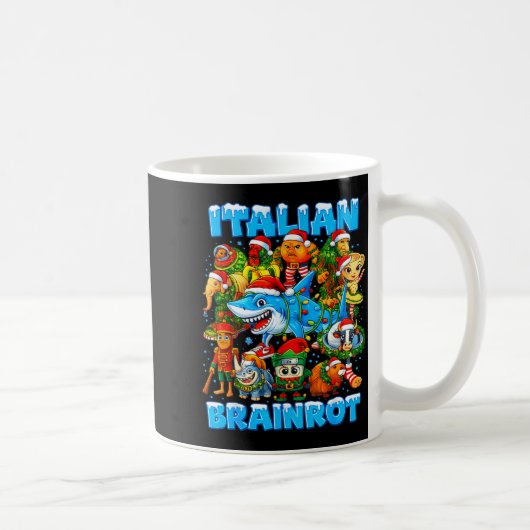 Funny Christmas Italian Brain Rot Italian Brainrot Kaffeetasse (Rechts)