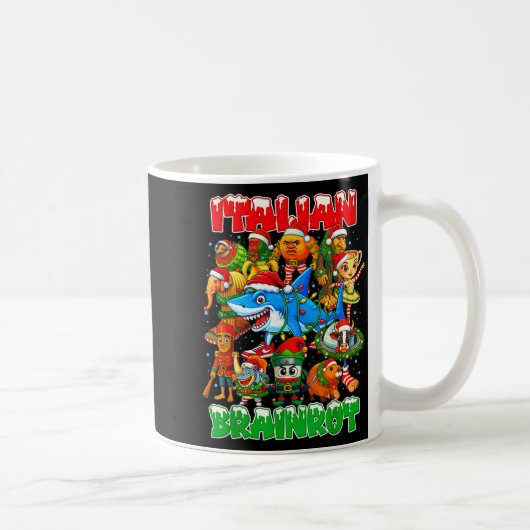 Funny Christmas Italian Brain Rot Italian Brainrot Kaffeetasse (Rechts)