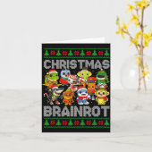 Funny Christmas Italian Brain Rot Italian Brainrot Karte (Gelbe Blume)