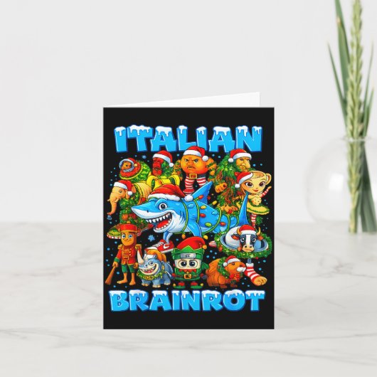 Funny Christmas Italian Brain Rot Italian Brainrot Karte (Vorderseite)