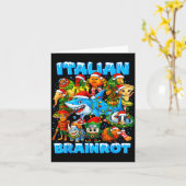 Funny Christmas Italian Brain Rot Italian Brainrot Karte (Gelbe Blume)