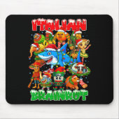 Funny Christmas Italian Brain Rot Italian Brainrot Mousepad (Vorne)