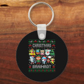 Funny Christmas Italian Brain Rot Italian Brainrot Schlüsselanhänger (Vorderseite)