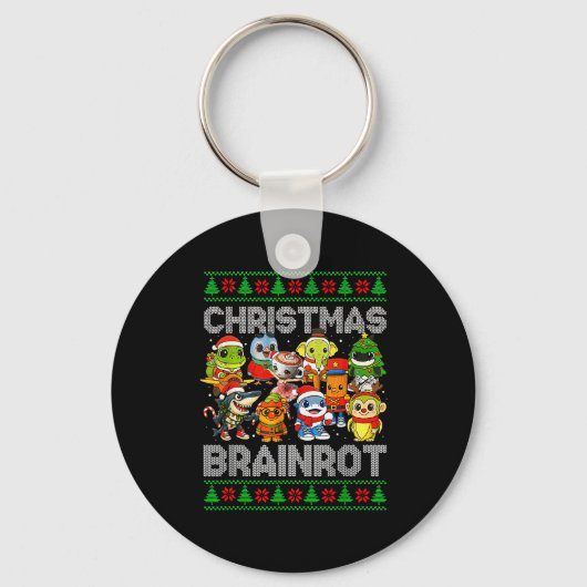 Funny Christmas Italian Brain Rot Italian Brainrot Schlüsselanhänger (Vorderseite)