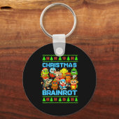 Funny Christmas Italian Brain Rot Italian Brainrot Schlüsselanhänger (Vorderseite)