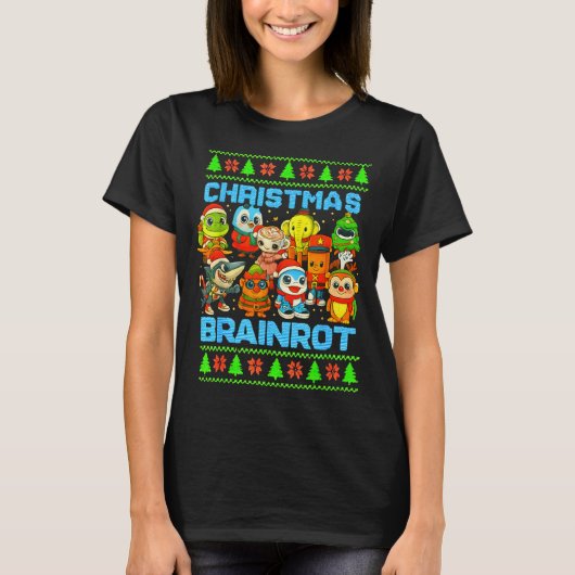 Funny Christmas Italian Brain Rot Italian Brainrot T-Shirt (Vorderseite)