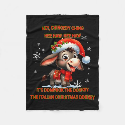 Funny Christmas Italian Christmas Dominick The  Fleecedecke (Vorderseite)