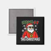 Funny Christmas Kids 6-7 67 Six Seven Meme Boys Ch Magnet (Vorderseite/Rückseite)