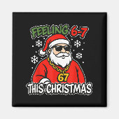 Funny Christmas Kids 6-7 67 Six Seven Meme Boys Ch Magnet (Vorne)