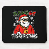Funny Christmas Kids 6-7 67 Six Seven Meme Boys Ch Mousepad (Vorne)
