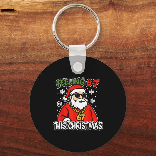 Funny Christmas Kids 6-7 67 Six Seven Meme Boys Ch Schlüsselanhänger (Vorderseite)