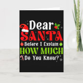 Funny Christmas Kids Boys Girls Dear Santa I Can E Karte (Vorderseite)