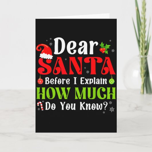 Funny Christmas Kids Boys Girls Dear Santa I Can E Karte (Vorderseite)