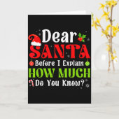 Funny Christmas Kids Boys Girls Dear Santa I Can E Karte (Gelbe Blume)