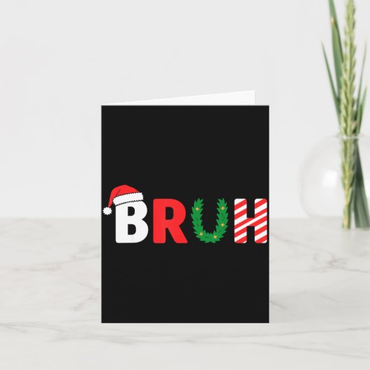 Funny Christmas Kids Bruh Christmas Shirt Teens Bo Karte (Vorderseite)